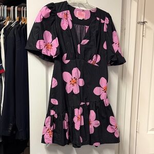 kate spade Black Dress with Pink Floral Pattern